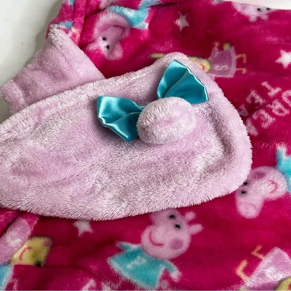 Peppa Pig‎ Toddler Girls Hooded Robe Flame Resistant Sleepwear Size 2T Pink